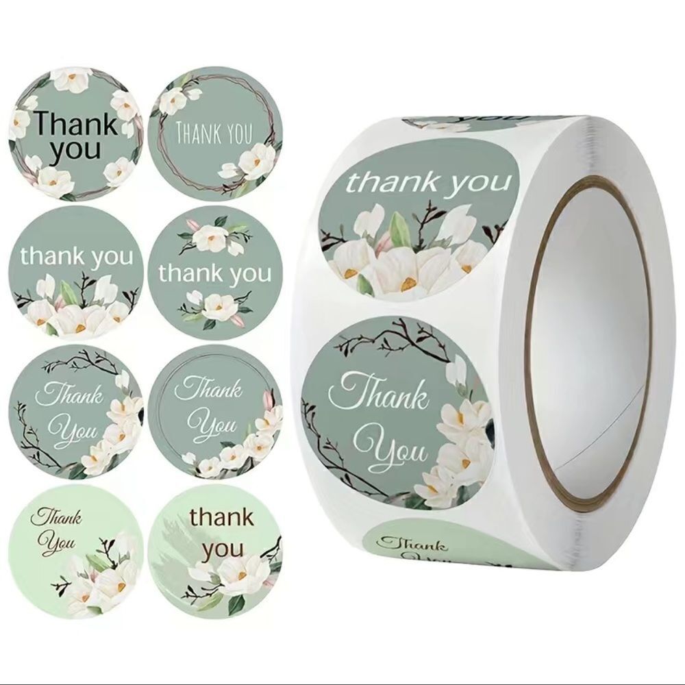 500pcs/roll Thank You Round stickers‎